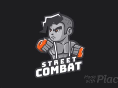 Placeit Animated Gaming Logo Template Featuring A Street Combat Character