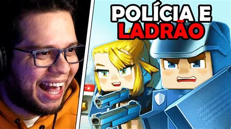 VIREI LADRÃO e TENTEI FUGIR DA POLÍCIA no BLOCKMAN GO YouTube