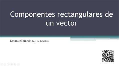 Componentes Rectangulares De Un Vector Fisica Teor A Explicaci N