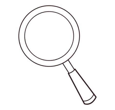 Magnifying Glass Clipart Black And White