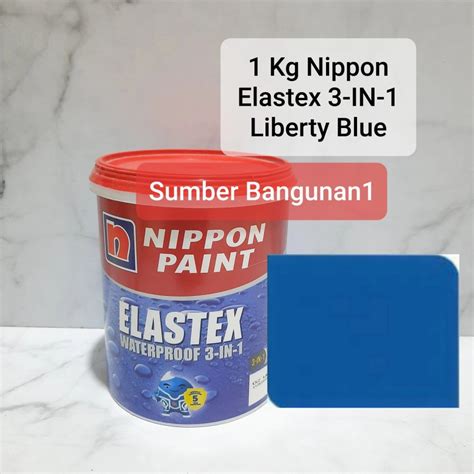 Cat Tembok Biru Tua Liberty Blue Kg Nippon Elastex Exterior Interior