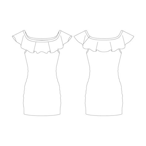 Free Vector Hand Drawn Dress Outline Illustration