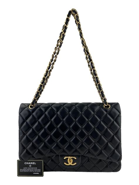 Bolsa Tiracolo Chanel Double Flap Preta Original Bzzh Etiqueta Nica