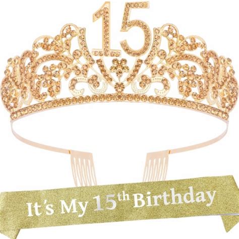 Verymerrymakering Th Birthday Sash Tiara Set Pink Glitter