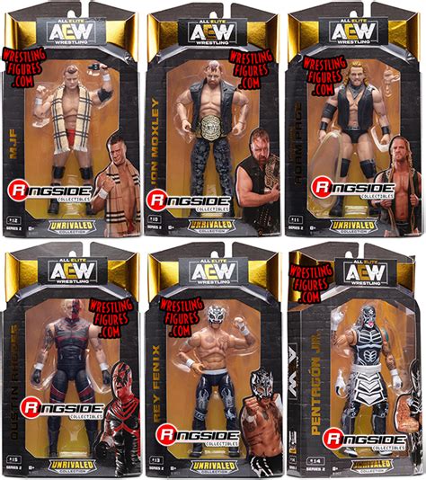 AEW Unrivaled 2 - Set of 6 AEW Toy Wrestling Action Figures by Wicked ...