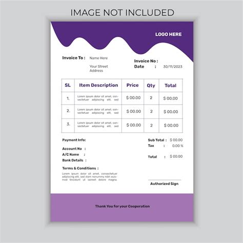 Premium Vector Corporate Business Invoice Design Template