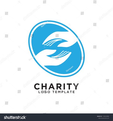 Illustration Charity Logo Design Template Vector Stock Vector Royalty