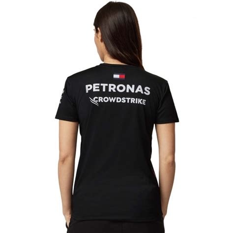 Mercedes Amg Petronas Team Camiseta Mujer Negro