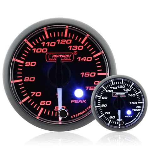 52mm Prosport Clear Lens Stepper Motor Peak Oil Temp Gauge R Spec