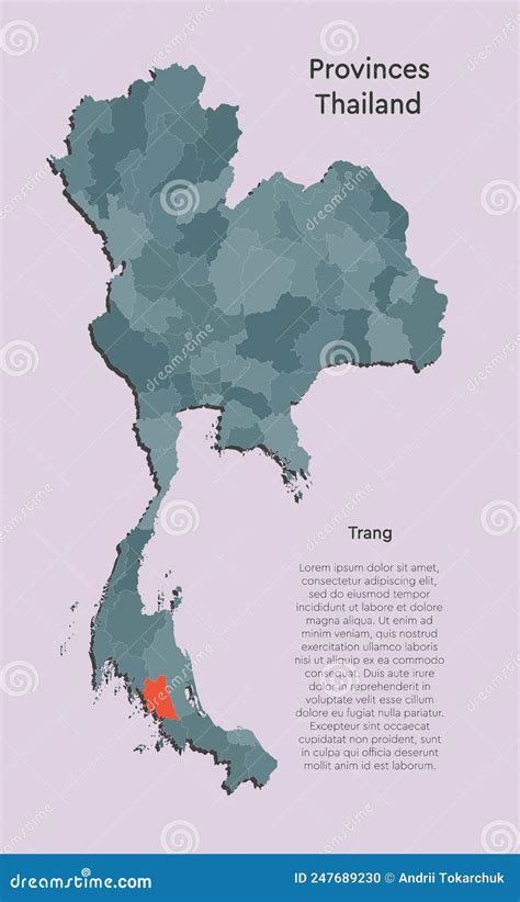 Vector Map Country Thailand And Region Trang | CartoonDealer.com #247689230