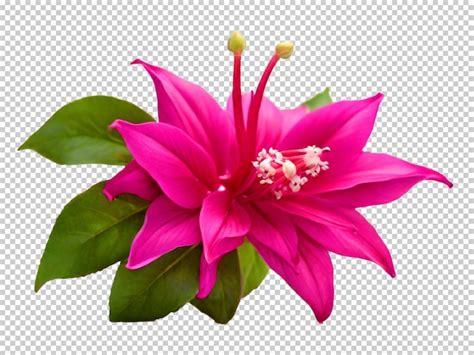 Premium PSD Psd Fuchsia Flower Png On A Transparent Background