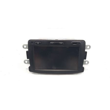 MOLDURA CENTRAL PAINEL MULTIMIDIA RENAULT SANDERO LOGAN ORIGINAL PRETO