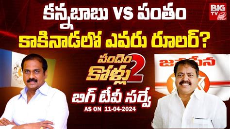 Big Tv Survey On Kakinada Rural Constituency Kurasala Kannababu Vs