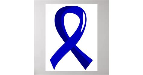 Colon Cancer Blue Ribbon 3 Poster | Zazzle