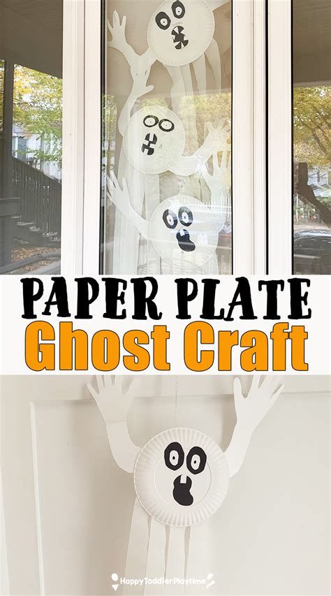 Paper Plate Ghost Craft Happy Toddler Playtime