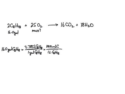 Solved The Complete Combustion Of Octane C8h18 A Component Of Gasoline Proceeds As Follows