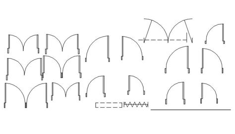 Top View Of Door In Autocad 2d Blocks Dwg File Cad File Cadbull