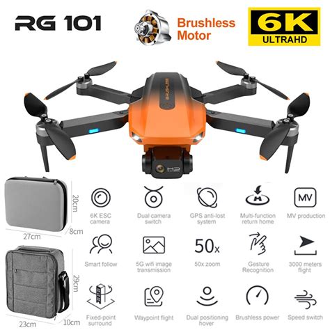 Dron Profesional Rg Con Gps Cuadric Ptero Plegable Con C Mara Dual