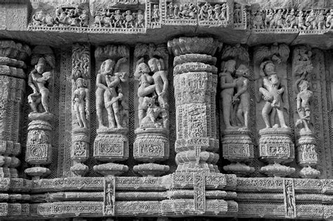 Architectural Detail Of Erotic Stone Carvings In A Temple Sun Temple