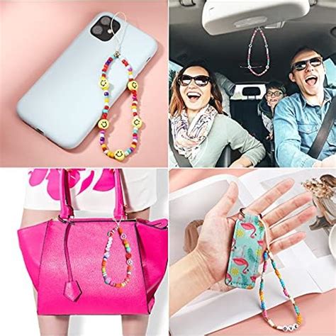 6 Stücke Handy Charm Kette Perlen Handy Lanyard Handgelenk Gurt Perlen