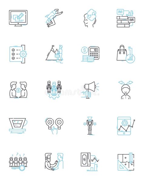 Conjunto De Iconos Lineales De Figuras Y Diagramas Gráficos Gráficos