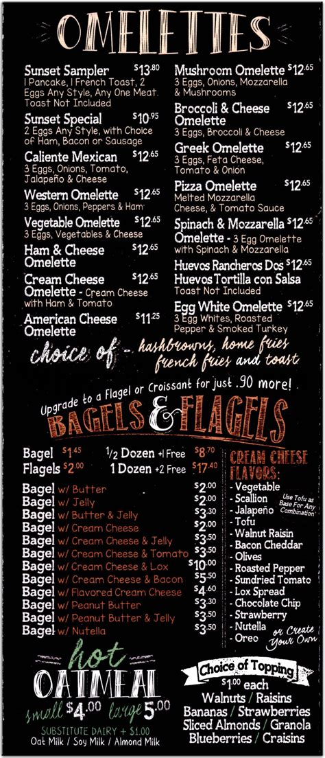 Sunset Bagels Restaurant In Brooklyn Official Menus Photos