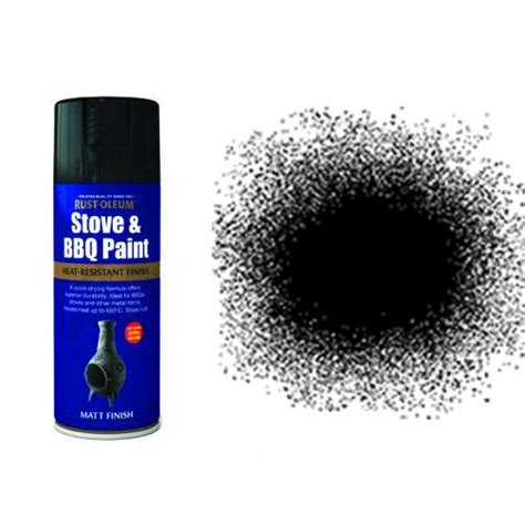 X1 Rust Oleum High Temperature Stove And Bbq Aerosol Spray Paint 650c Matt Black Heat Resistant