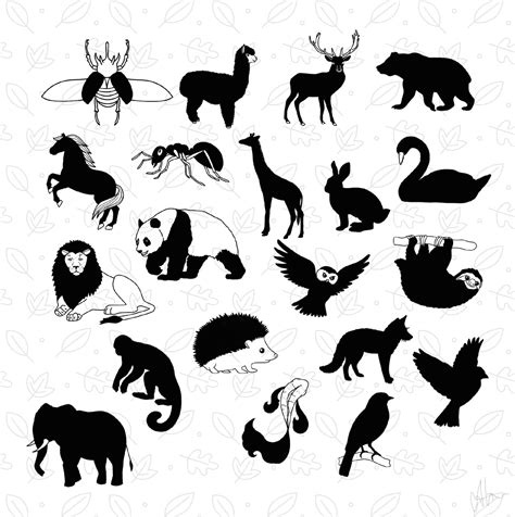 100 Animal Svg Bundle Animal Silhouette Svg Wild Animal Svg Etsy