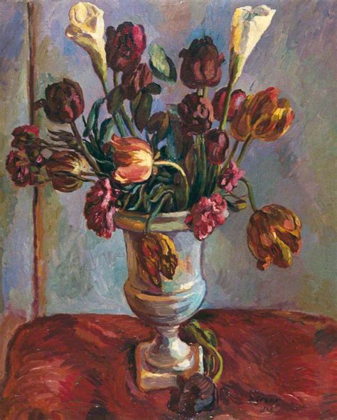 Duncan Grant Uk 1885 1978 Still Life Flowers 1928 Oil On