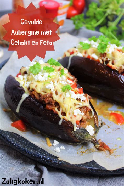 Gevulde Aubergine Met Gehakt En Feta Zaligkoken Nl Artofit