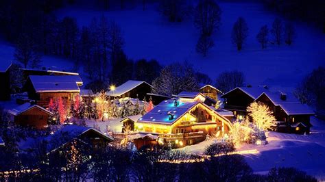 Christmas Village Night Wallpapers - Wallpaper Cave