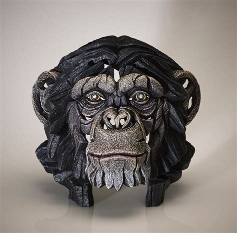 Edge Sculpture Chimpanzee Bust By Matt Buckley Just Sculptures