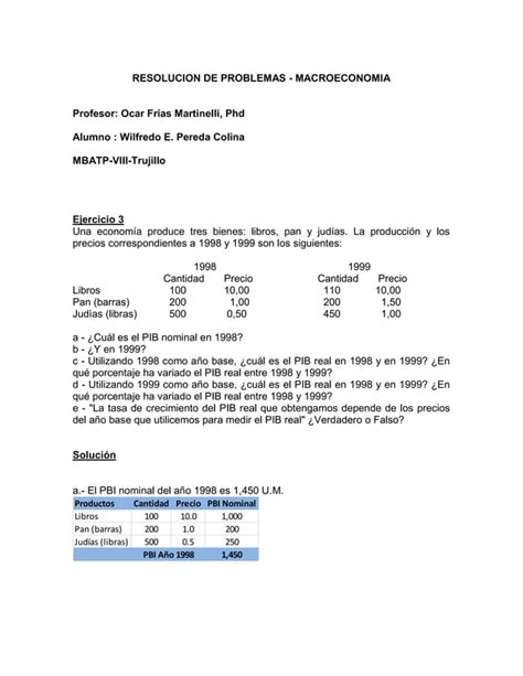 Ejercicios macroeconomía PDF