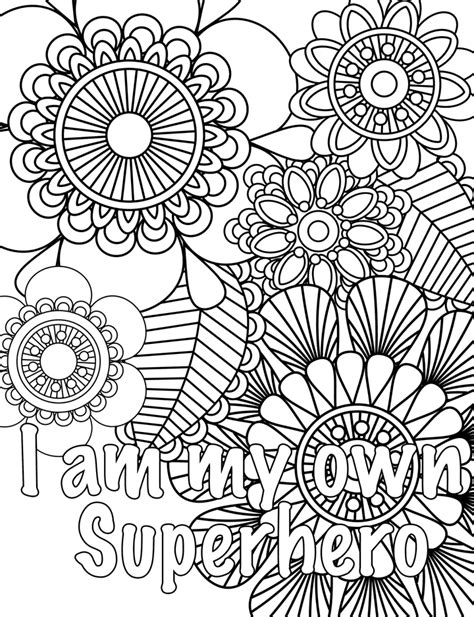 Free Printable Positive Affirmation Coloring Pages