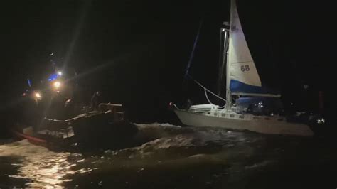 Dvids Video Coast Guard Assists 3 Aboard Disabled Adrift Sailboat