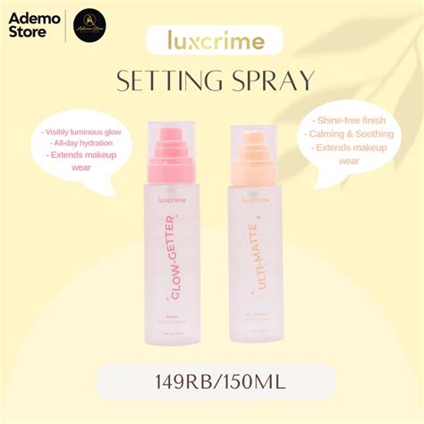 Jual Luxcrime Ulti Matte Oil Control Setting Spray Glow Getter Dewy