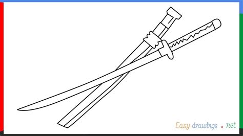 How To Draw Katana Step By Step For Beginners Youtube