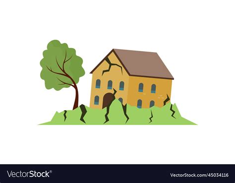 Earthqauke Background Scene Royalty Free Vector Image