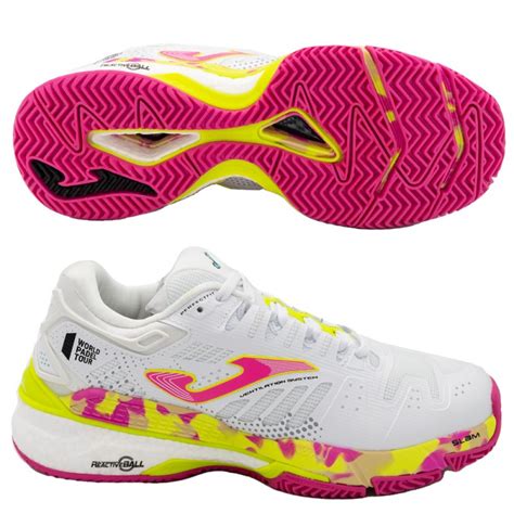 Joma T SLAM LADY 2202 White Fuchsia Breathable Material Zona De Padel