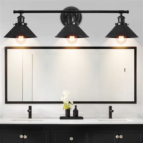 Lnc Modern Farmhouse Light Matte Black Wall Mount Sconce With Rustic