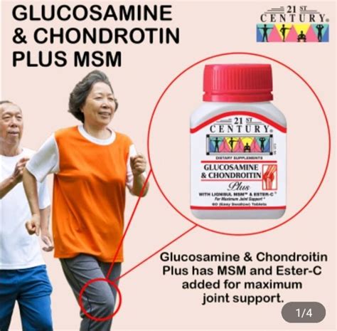 21 ST CENTURY GLUCOSAMINE CHONDROITIN PLUS WITH LIGNISUL MSM