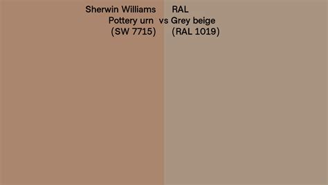 Sherwin Williams Pottery Urn SW 7715 Vs RAL Grey Beige RAL 1019