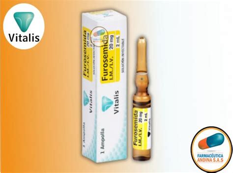 FUROSEMIDA 20 MG 2 ML CAJA X 1 AMPOLLA VITALIS