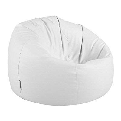 Bean Bag Bazaar Panelled Xl Bean Bag Chair White Faux Leather Bean Bags