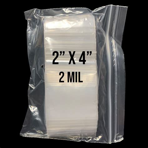 Plastic Bag 2x3 Zip Lock Clear Small Poly Mini 100 Bags Ebay