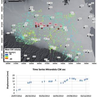 COSMO SkyMed Ascending Mean Velocity Map Along With An Example Of