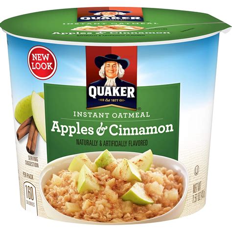 Amazon Quaker Oats Apple Cinnamon Instant Oatmeal Cup Apple