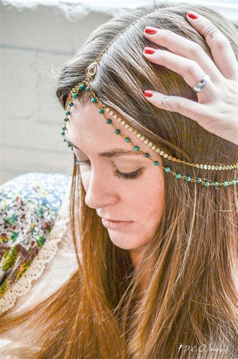 Boho Head Chain Headpiece Headband Hair Piece Bohemian Hipster Boho