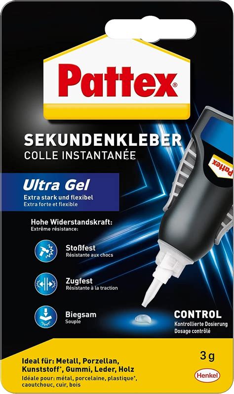 Pattex Ultra Gel Matic Pegamento Instantáneo Adhesivo Potente Y