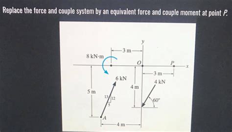 Solved Replace The Force And Couple System By An Equivalent Chegg